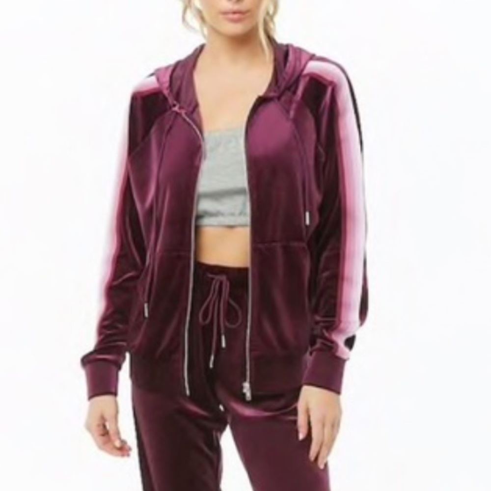 Purple velvet Tracksuit